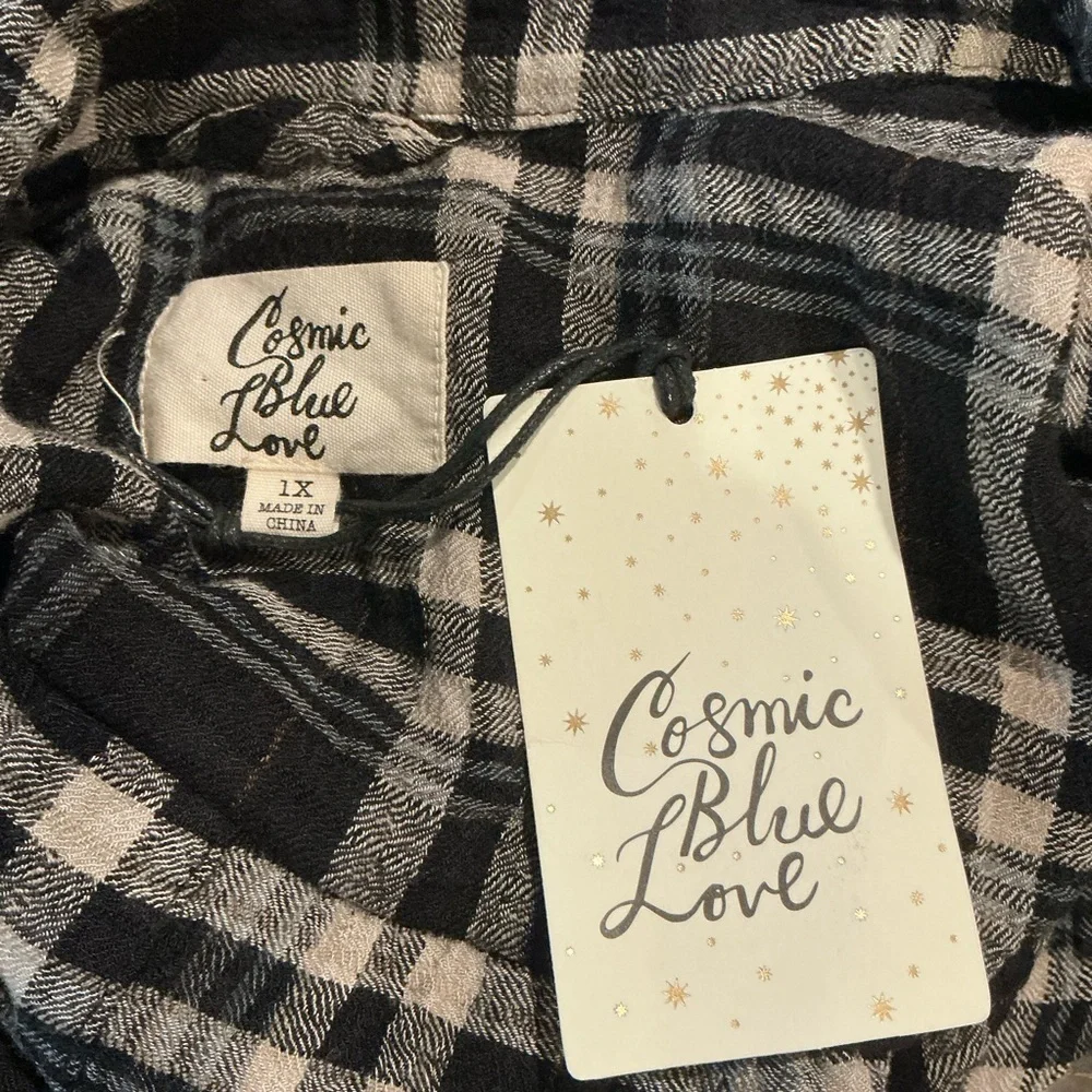 Women’s Classic Flannel Button Down Shirt Size 1X - Picture 8 of 12